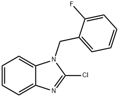 2-Chloro-1-[(2-fluorophenyl)methyl]-1H-benzimidazole Struktur