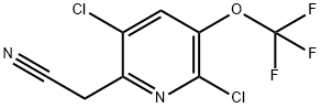 2,5-Dichloro-3-(trifluoromethoxy)pyridine-6-acetonitrile Structure