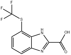 4-Trifluoromethylthio-1H-benzimidazole-2-carboxylic acid Structure
