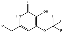 6-(Bromomethyl)-2,3-dihydroxy-4-(trifluoromethoxy)pyridine Structure