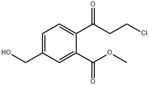 Methyl 2-(3-chloropropanoyl)-5-(hydroxymethyl)benzoate Structure