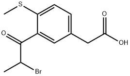 3-(2-Bromopropanoyl)-4-(methylthio)phenylacetic acid Structure