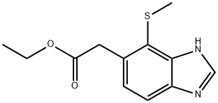 Ethyl 4-methylthio-1H-benzimidazole-5-acetate Structure
