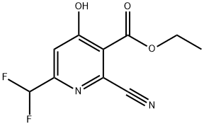 Ethyl 2-cyano-6-(difluoromethyl)-4-hydroxypyridine-3-carboxylate Structure