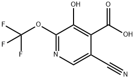 5-Cyano-3-hydroxy-2-(trifluoromethoxy)pyridine-4-carboxylic acid 结构式