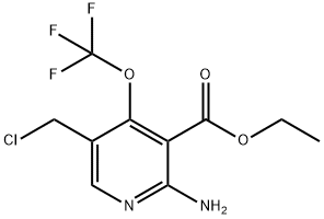 Ethyl 2-amino-5-(chloromethyl)-4-(trifluoromethoxy)pyridine-3-carboxylate Structure