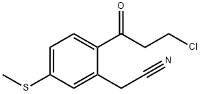 2-(3-Chloropropanoyl)-5-(methylthio)phenylacetonitrile Structure