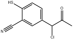5-(1-Chloro-2-oxopropyl)-2-mercaptobenzonitrile 结构式
