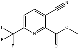 2-Pyridinecarboxylic acid, 3-cyano-6-(trifluoromethyl)-, methyl ester Struktur