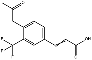 4-(2-Oxopropyl)-3-(trifluoromethyl)cinnamic acid Structure
