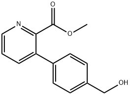 2-Pyridinecarboxylic acid, 3-[4-(hydroxymethyl)phenyl]-, methyl ester Structure