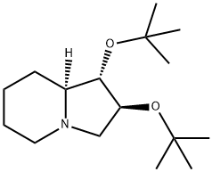 Indolizine, 1,2-bis(1,1-dimethylethoxy)octahydro-, (1S,2S,8aS)- Struktur