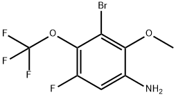 3-Bromo-5-fluoro-2-methoxy-4-(trifluoromethoxy)aniline Struktur