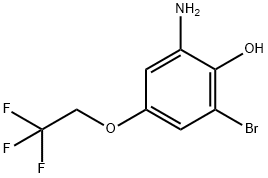 2-Amino-6-bromo-4-(2,2,2-trifluoroethoxy)phenol Struktur