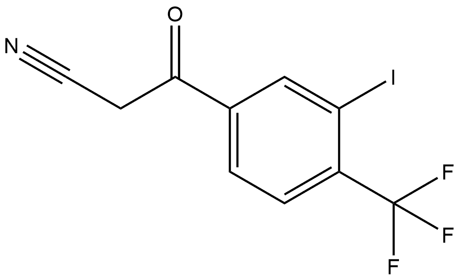 3-Iodo-4-(trifluoromethyl)benzoylacetonitrile Struktur