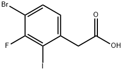 4-Bromo-3-fluoro-2-iodophenylacetic acid Structure