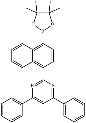 Pyrimidine, 4,6-diphenyl-2-[4-(4,4,5,5-tetramethyl-1,3,2-dioxaborolan-2-yl)-1-naphthalenyl]-|4,6-DIPHENYL-2-[4-(4,4,5,5-TETRAMETHYL-1,3,2-DIOXABOROLAN-2-YL)-1-NAPHTHALENYL]PYRIMIDINE
