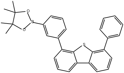 Dibenzothiophene, 4-phenyl-6-[3-(4,4,5,5-tetramethyl-1,3,2-dioxaborolan-2-yl)phenyl]- Structure