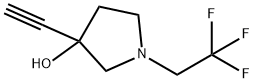 3-Pyrrolidinol, 3-ethynyl-1-(2,2,2-trifluoroethyl)- Structure