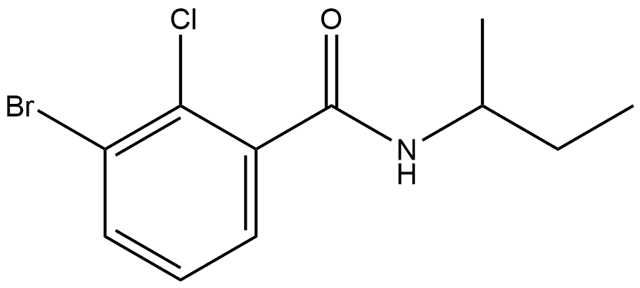 3-Bromo-2-chloro-N-(1-methylpropyl)benzamide Structure