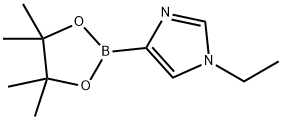 1H-Imidazole, 1-ethyl-4-(4,4,5,5-tetramethyl-1,3,2-dioxaborolan-2-yl)- Struktur