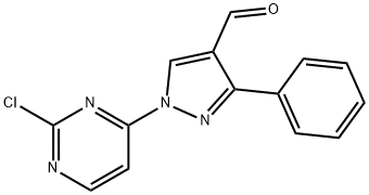 1H-Pyrazole-4-carboxaldehyde, 1-(2-chloro-4-pyrimidinyl)-3-phenyl- Struktur