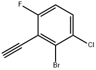 2-Bromo-3-chloro-6-fluorophenylacetylene Struktur