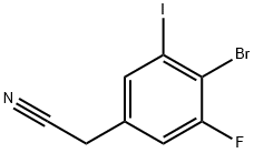 4-Bromo-3-fluoro-5-iodophenylacetonitrile Structure