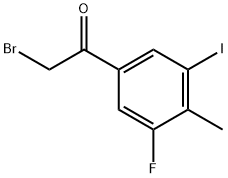 3-Fluoro-5-iodo-4-methylphenacyl bromide Struktur
