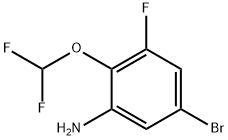 5-Bromo-2-(difluoromethoxy)-3-fluoroaniline Structure