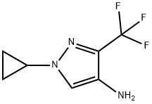 1H-Pyrazol-4-amine, 1-cyclopropyl-3-(trifluoromethyl)- Struktur