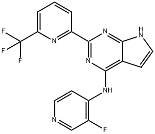 7H-Pyrrolo[2,3-d]pyrimidin-4-amine, N-(3-fluoro-4-pyridinyl)-2-[6-(trifluoromethyl)-2-pyridinyl]-|化合物 TGFΒRI-IN-6