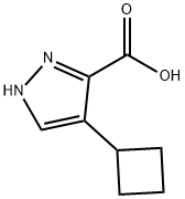1H-Pyrazole-3-carboxylic acid, 4-cyclobutyl- Structure