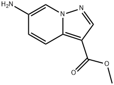 Pyrazolo[1,5-a]pyridine-3-carboxylic acid, 6-amino-, methyl ester Struktur