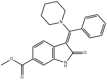 1H-Indole-6-carboxylic acid, 2,3-dihydro-2-oxo-3-(phenyl-1-piperidinylmethylene)-, methyl ester, (3E)-|尼达尼布杂质57对照品