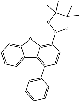4,4,5,5-四甲基-2-(1-苯基二苯并[b,d]呋喃-4-基)-1,3,2-二氧硼烷 结构式