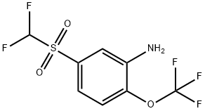 5-[(difluoromethyl)sulphonyl]-2-(trifluoromethoxy)aniline Structure