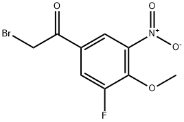 3-Fluoro-4-methoxy-5-nitrophenacyl bromide Struktur