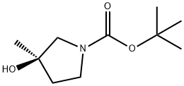 (R)-1-BOC-3-甲基吡咯烷-3-醇 结构式