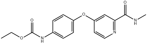 Sorafenib impurity 16/Ethyl (4-((2-(methylcarbamoyl)pyridin-4-yl)oxy)phenyl)carbamate, 2206827-12-3, 结构式