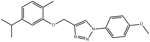 1H-1,2,3-Triazole, 1-(4-methoxyphenyl)-4-[[2-methyl-5-(1-methylethyl)phenoxy]methyl]-|化合物 JMI-105