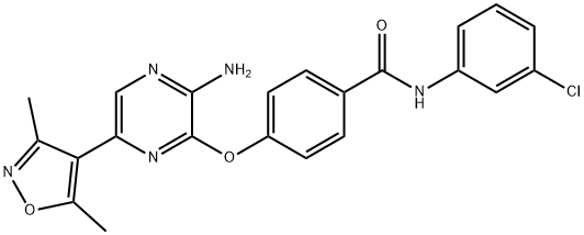 Benzamide, 4-[[3-amino-6-(3,5-dimethyl-4-isoxazolyl)-2-pyrazinyl]oxy]-N-(3-chlorophenyl)-|化合物 AURORA KINASES-IN-2