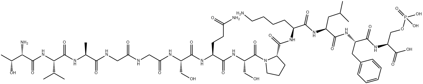 L-Serine, L-threonyl-L-valyl-L-alanylglycylglycyl-O-phosphono-L-seryl-L-glutaminyl-L-seryl-L-prolyl-L-lysyl-L-leucyl-L-phenylalanyl-|