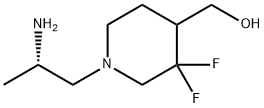 4-Piperidinemethanol, 1-[(2S)-2-aminopropyl]-3,3-difluoro- Structure