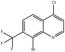 8-Bromo-4-chloro-7-(trifluoromethyl)quinoline Structure