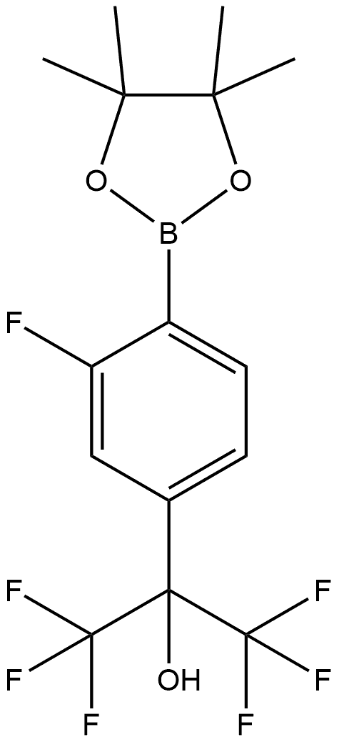 3-Fluoro-4-(4,4,5,5-tetramethyl-1,3,2-dioxaborolan-2-yl)-α,α-bis(trifluoromet..., 2376598-54-6, 结构式