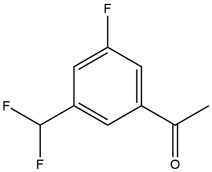 1-(3-(二氟甲基)-5-氟苯基)乙-1-酮, 2384315-06-2, 结构式