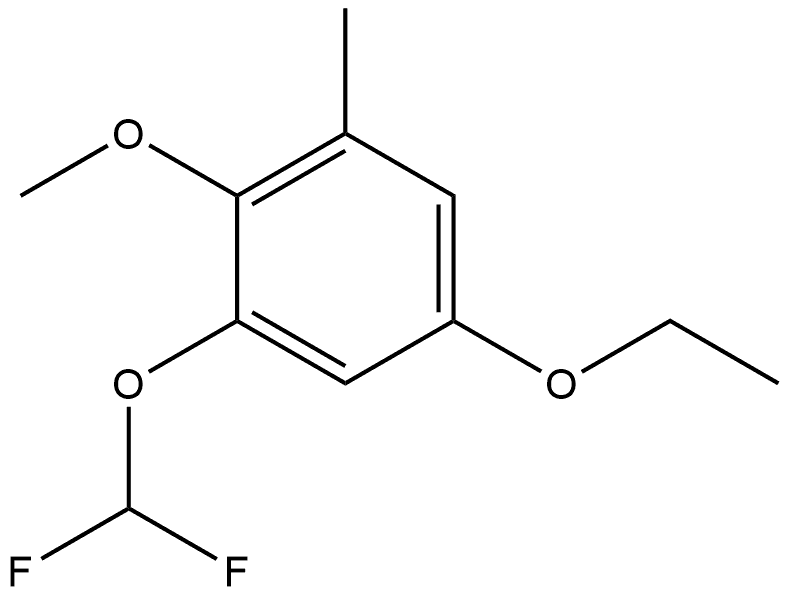 1-(Difluoromethoxy)-5-ethoxy-2-methoxy-3-methylbenzene Structure