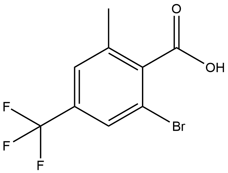 2-Bromo-6-methyl-4-(trifluoromethyl)benzoic acid Structure