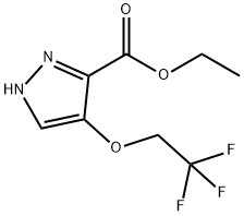 1H-Pyrazole-3-carboxylic acid, 4-(2,2,2-trifluoroethoxy)-, ethyl ester Struktur
